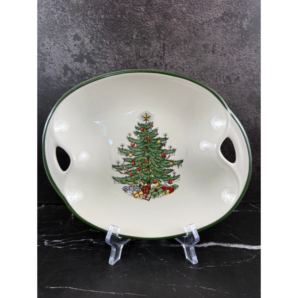 VTG Cuthbertson Made in England Original Christmas Tree 8.5X7 Serving Plate